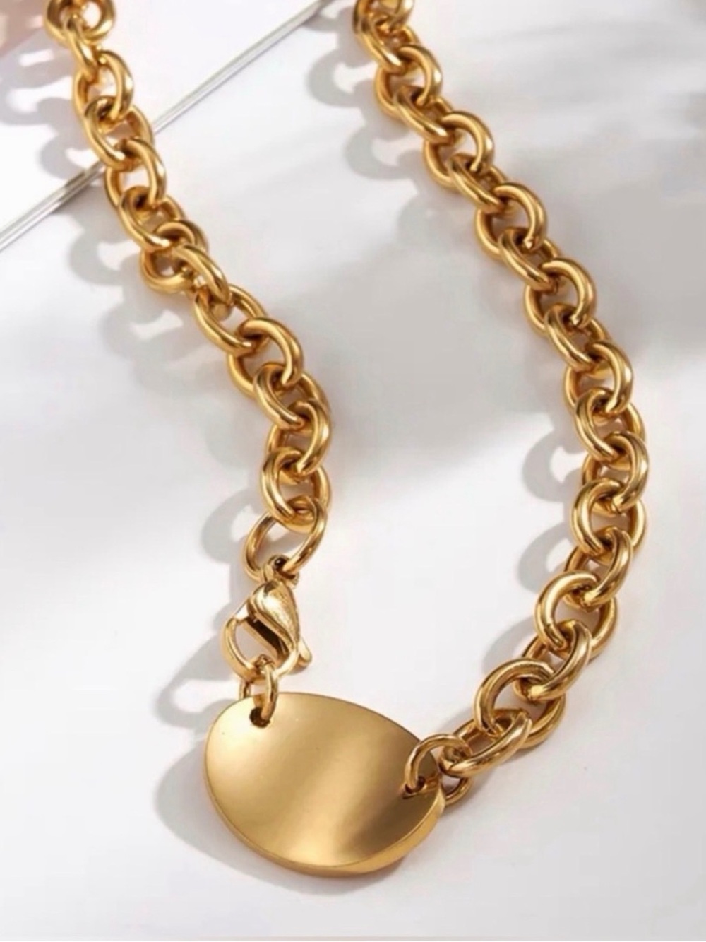 Chunky Chain Statement Necklace - Bold Women's Jewelry - Picture 2 of 4